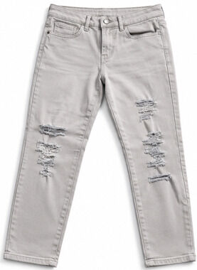 a.n.a. Women's Jeans Size 10 Gray Distressed Ripped Stretch Skinny Denim